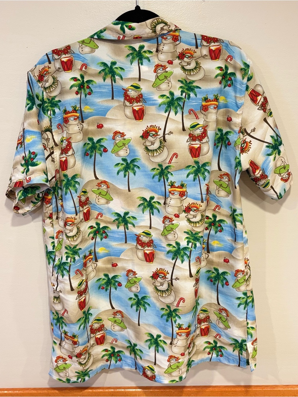 Waikiki Creations Christmas Santa Snowman Tropical Hawaiian Shirt Unisex Medium - Picture 5 of 8